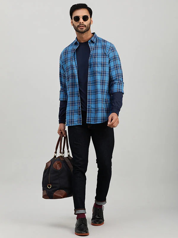 Indian Terrain Men Blue Shirt